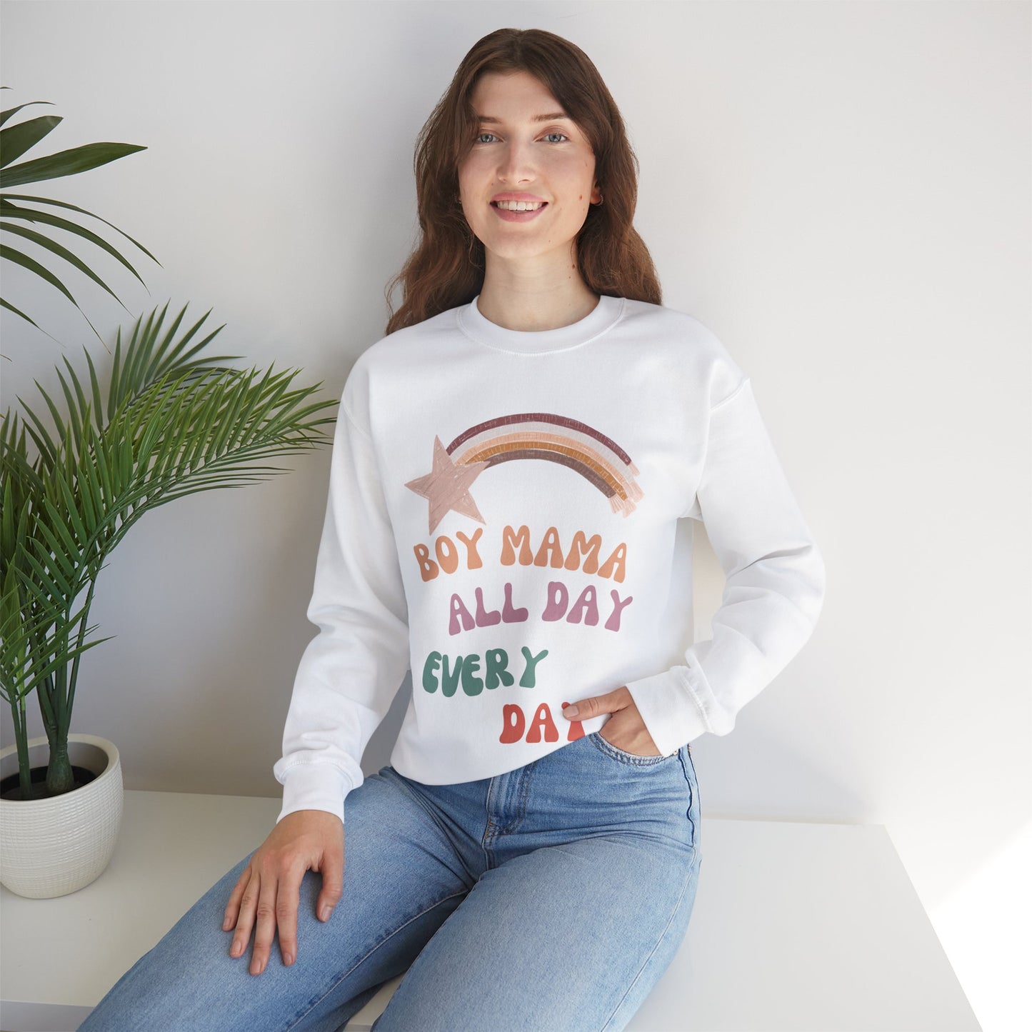 Boy Mama - Unisex Heavy Blend™ Crewneck Sweatshirt