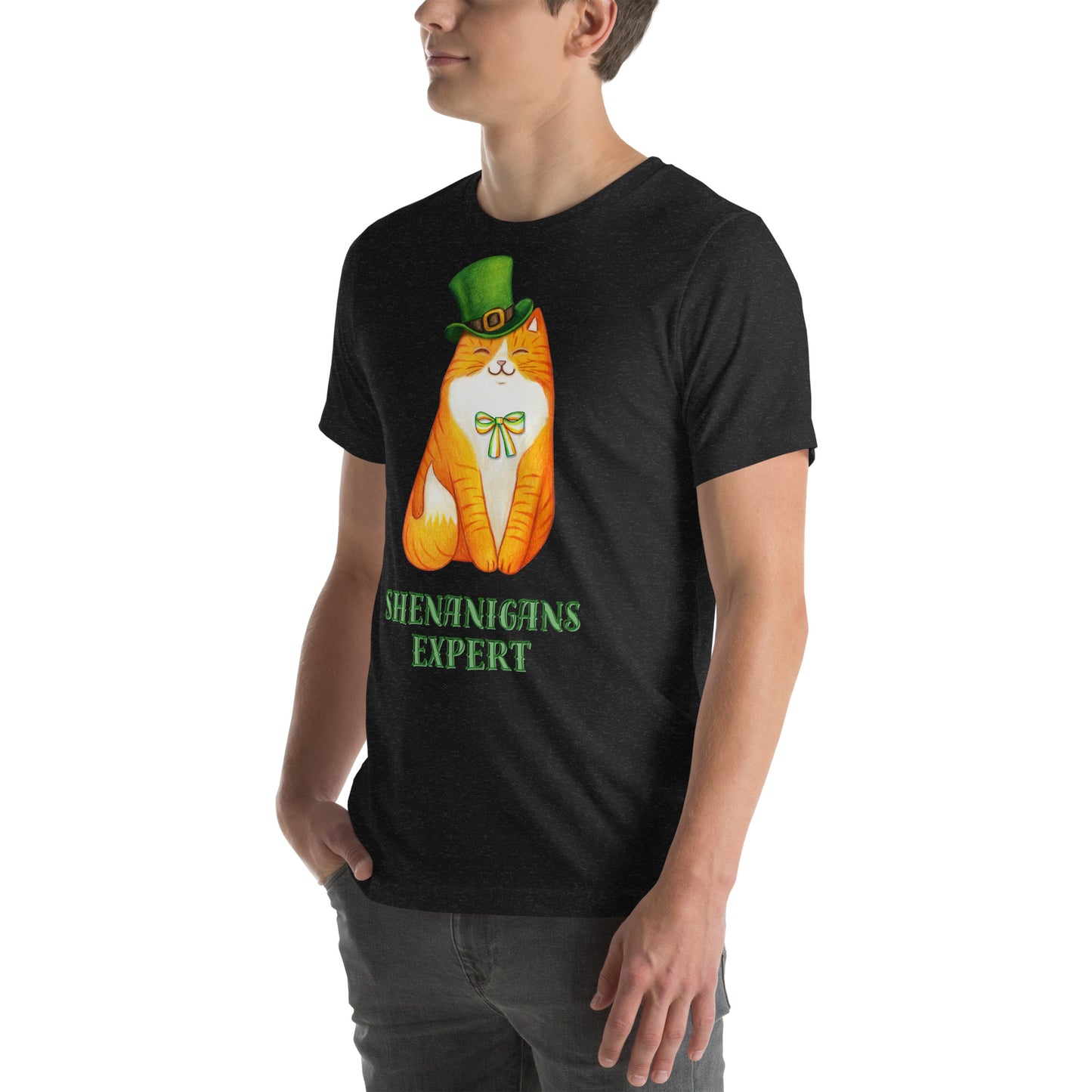 Happy St Patrick's Day Shenanigans Cat Unisex T-Shirt