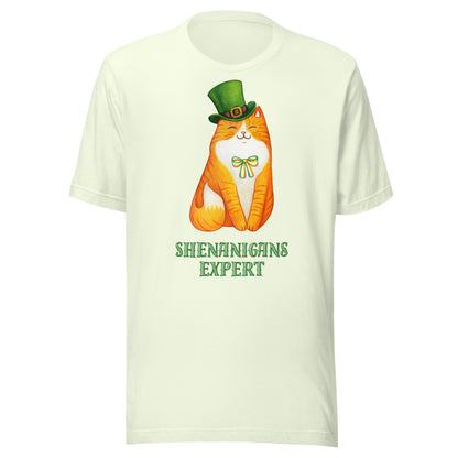 St Patrick's Day Shenanigans Funny Cat Unisex t-shirt