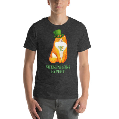 Happy St Patrick's Day Shenanigans Cat Unisex T-Shirt