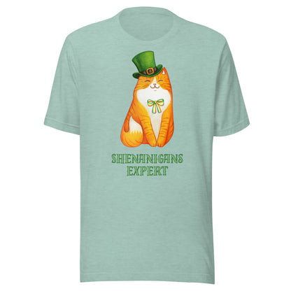 St Patrick's Day Shenanigans Funny Cat Unisex t-shirt