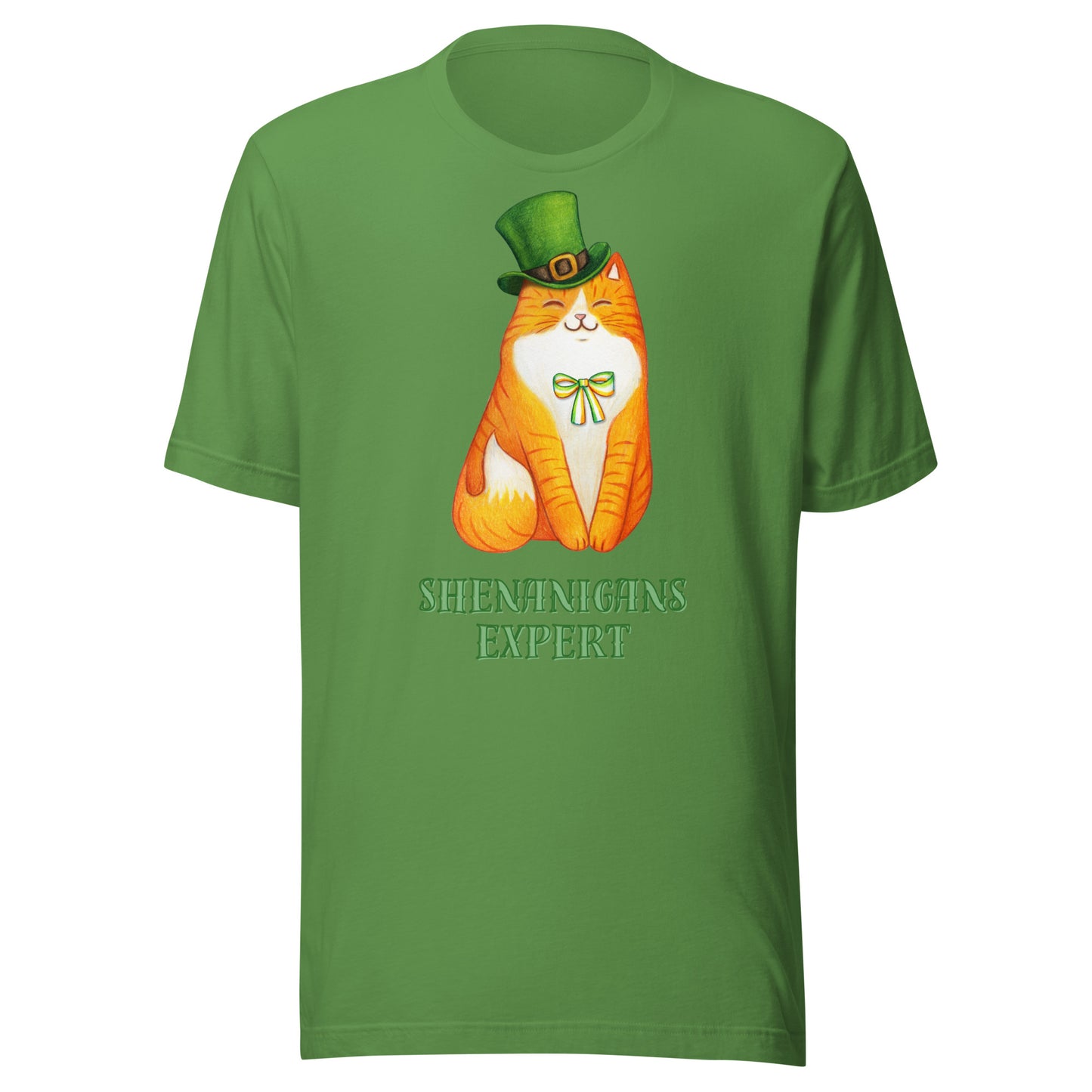 St Patrick's Day Shenanigans Funny Cat Unisex t-shirt